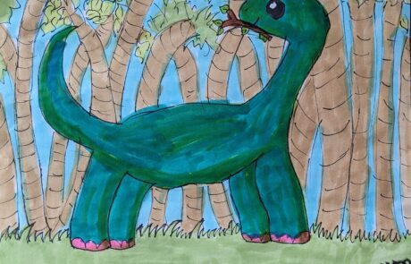 Drawing of a brontosaurus