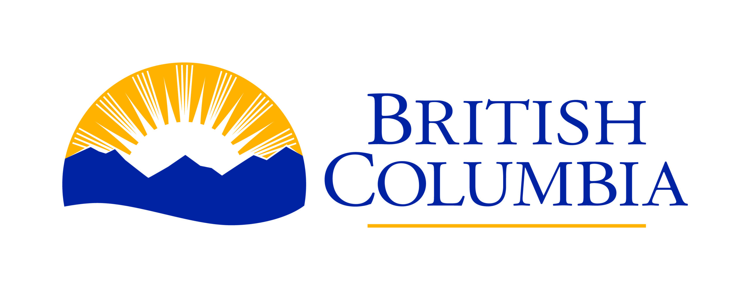 Province of British Columbia Logo featuring a sunrise over mountains