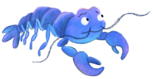 Illustration of a blue Cotton Candy Lobster