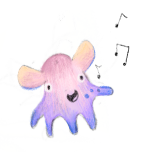 Illustration of a Dumbo Octopus