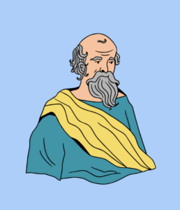 a drawing of Archimedes
